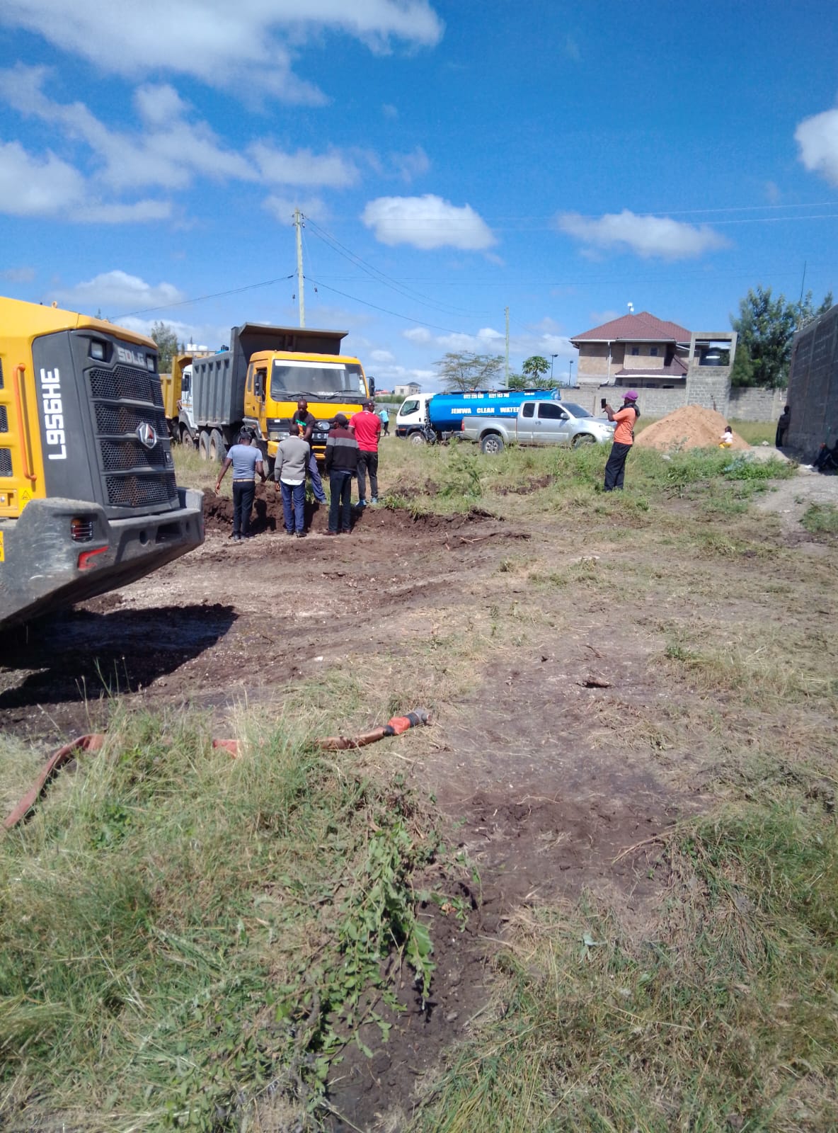 Foundation drainage pipes new build Kenya