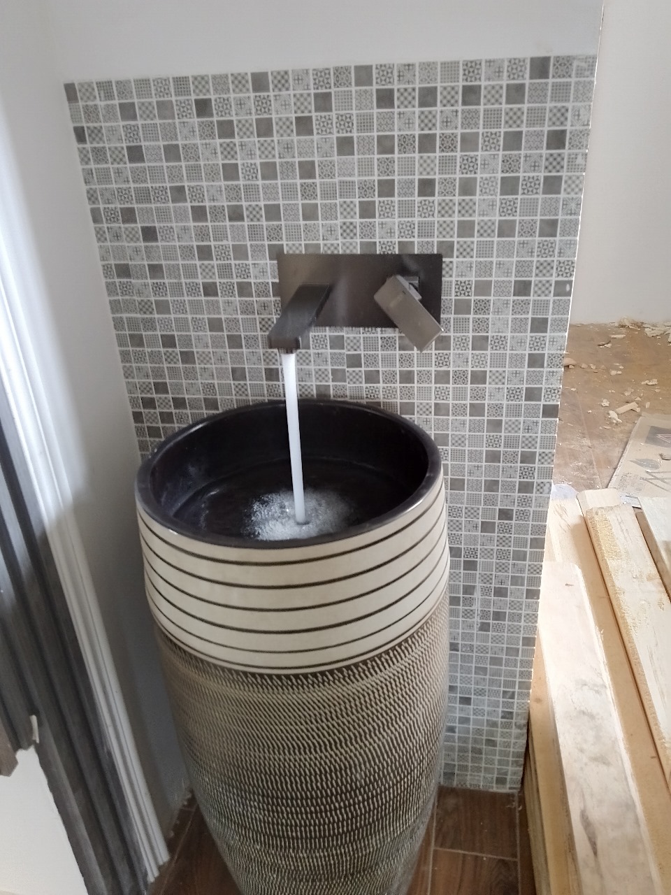 Designer pedestal basin wall-mount tap Athi River Kenya